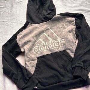 Adidas Black & Gray Boys Pullover Hoodie  Size Medium